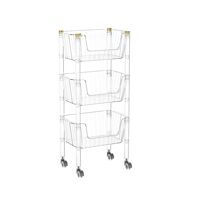 چرخ دستی 3-Drawer را با چرخ ها پاک کنید